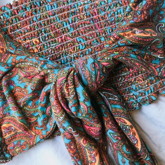 Strapless Paisley Top - Picture 2 of 2